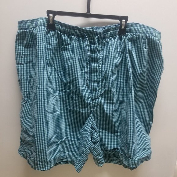 Stafford men's Sleepwear set, turquoise/blue plaid XXL - Picture 4 of 6